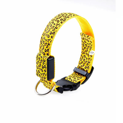 Stylish Leopard Print LED Dog Collar