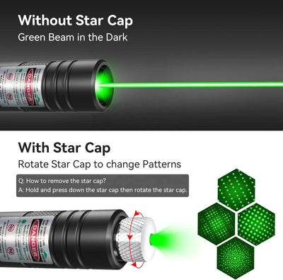 Long Range Green Laser Pointer,3000 Meters High Power Pen Green Lazer Pointer  for Hiking Cat Laser Toy USB Charge Green Light