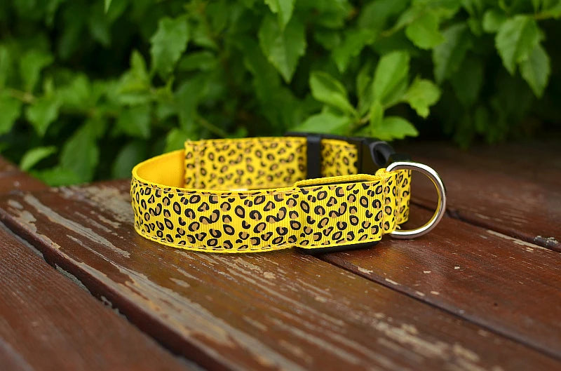Stylish Leopard Print LED Dog Collar