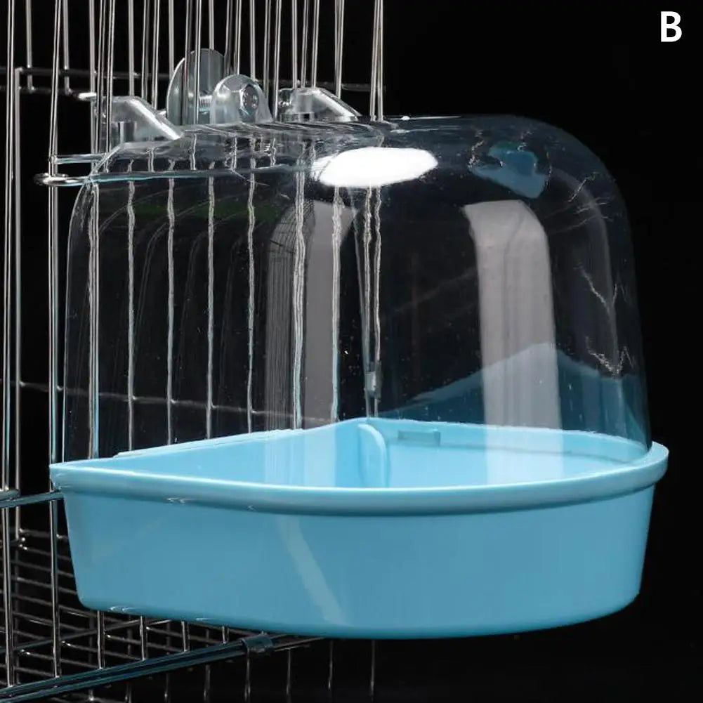 Hanging Bird Bath Box, Parakeet Shower Caged ,Parrot Bath Box Bird For Pet Brids For Canary, Budgerigar, Cockatiel,Parrots P5C2
