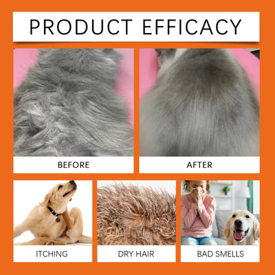 Natural Pet Shampoo for Dogs & Cats, Coconut Oil Derivative Formula, Removes Odor & Tangles, Flea & Insect Repellent,