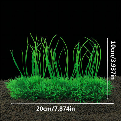 1 Pc Plastic Aquarium Water Plant Decoration Fish Tank Artificial Ornamental Green Grass Plant Underwater Water Plant Decoration