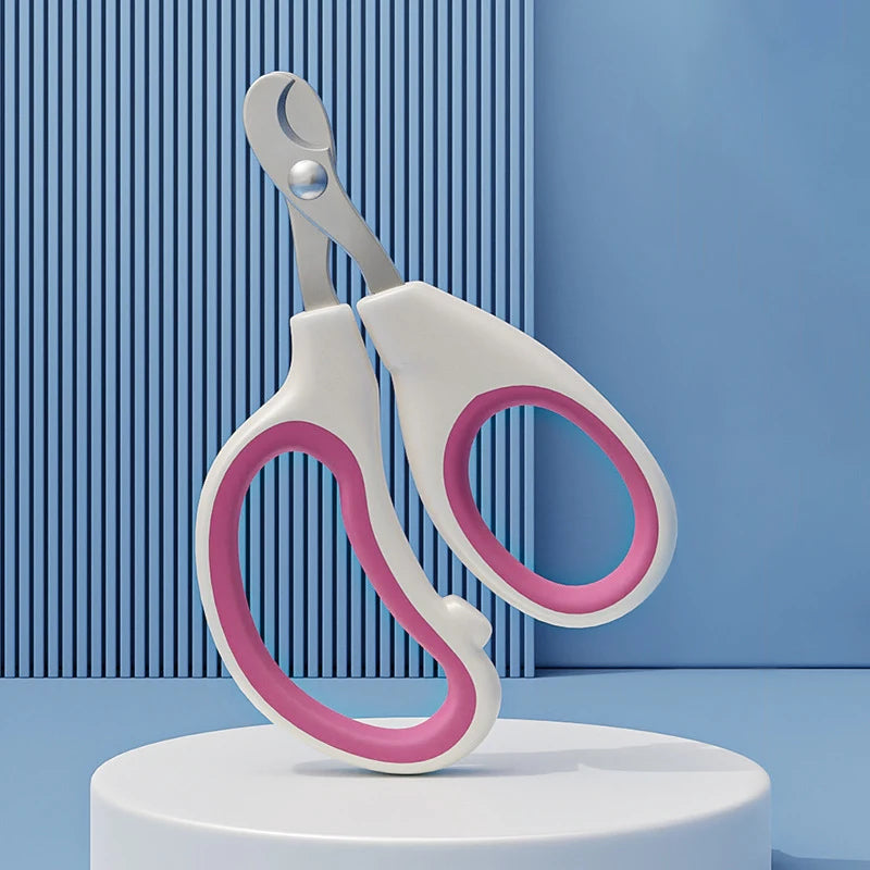 Stainless steel cat and dog nail trimmer featuring ergonomic grip for safe and precise claw care.