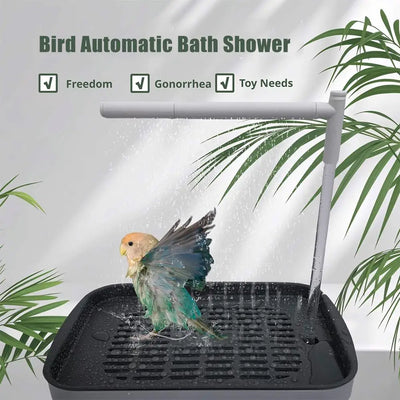 Parrot Bird Bath Tub Automatic Pet Circulating Water Bathtub USB Electric Large Bird Bathtub Shower Fountain Pet Supplies