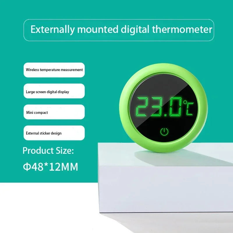 Aquarium Self-Adhesive Thermometer LCD Digital Fish Tank Mini Thermometers Large Screen Monitor Terrarium Temperature Meter0-60℃