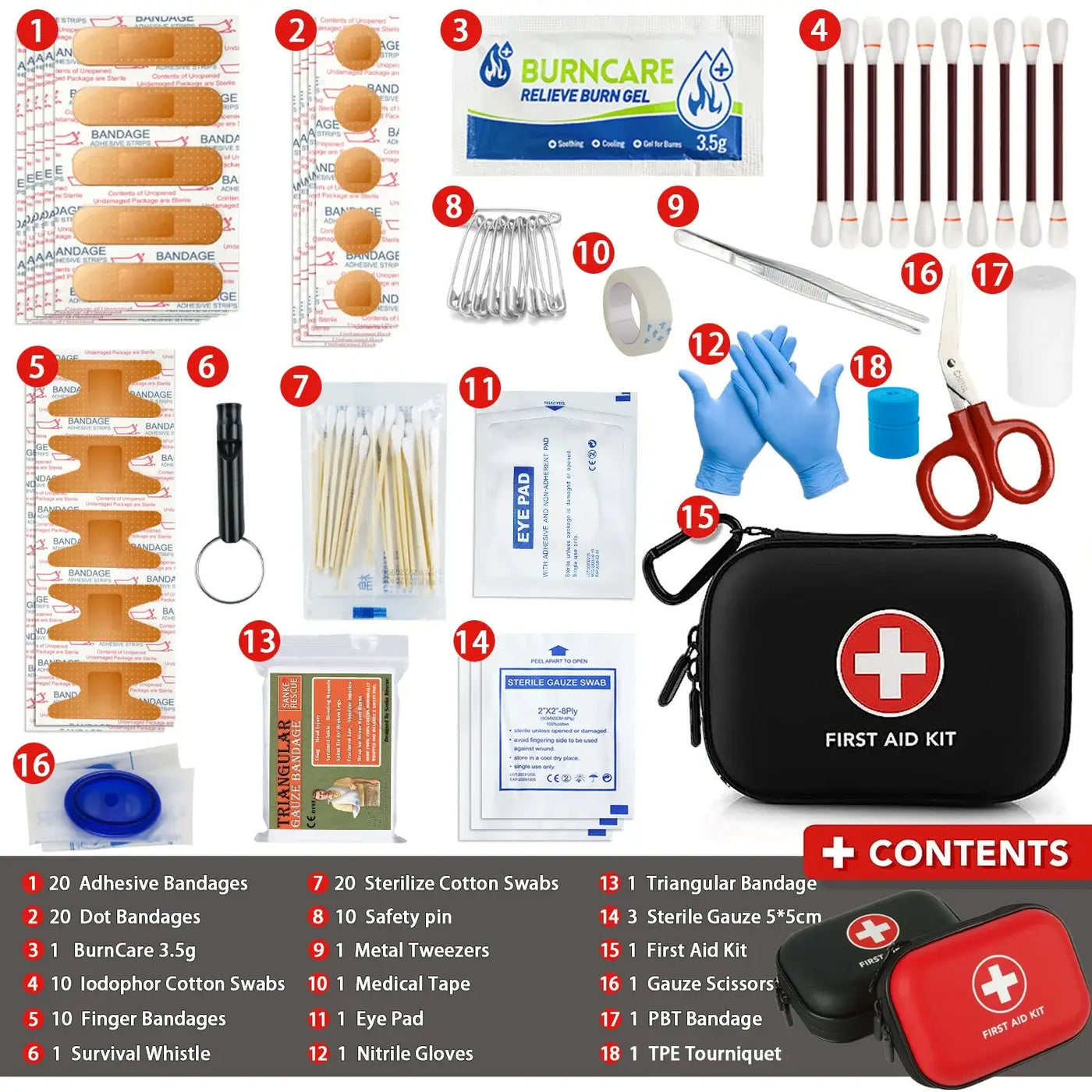 First Aid Kit Multi-purpose Emergency Medical Portable Medical Bag Outdoor Multi-functional Home Emergency edc Camping Hiking