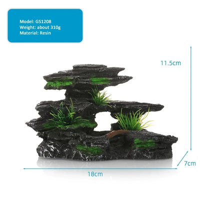 Aquarium Landscape Rockery Decoration Various Fish Tank Decorations Landscaping Decor Resin Ornaments Aquariums Accessories