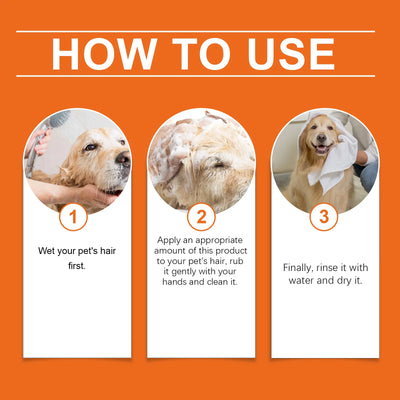 Natural Pet Shampoo for Dogs & Cats, Coconut Oil Derivative Formula, Removes Odor & Tangles, Flea & Insect Repellent,