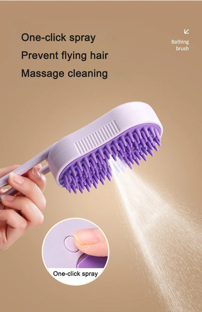 Pet Steam Brush for Cats & Dogs - No Rinse Needed