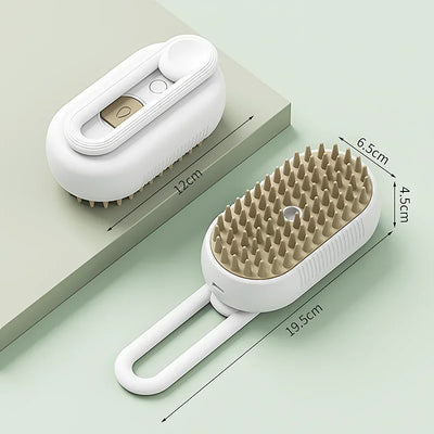 Pet Steam Brush for Cats & Dogs - No Rinse Needed