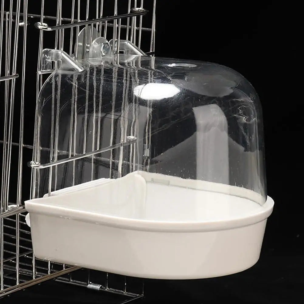 Hanging Bird Bath Box, Parakeet Shower Caged ,Parrot Bath Box Bird For Pet Brids For Canary, Budgerigar, Cockatiel,Parrots P5C2