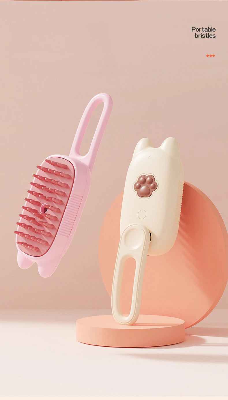 Pet Steam Brush for Cats & Dogs - No Rinse Needed