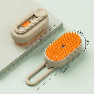 Pet Steam Brush for Cats & Dogs - No Rinse Needed