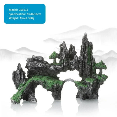 Aquarium Landscape Rockery Decoration Various Fish Tank Decorations Landscaping Decor Resin Ornaments Aquariums Accessories