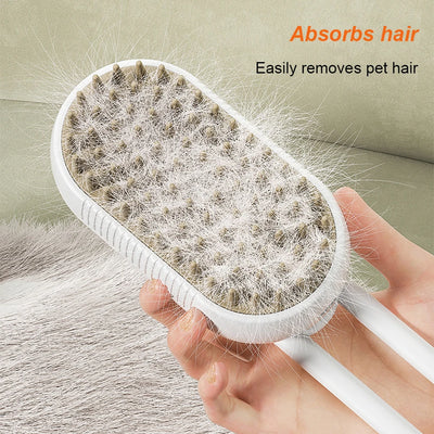 Pet Steam Brush for Cats & Dogs - No Rinse Needed