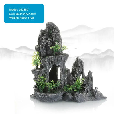 Aquarium Landscape Rockery Decoration Various Fish Tank Decorations Landscaping Decor Resin Ornaments Aquariums Accessories
