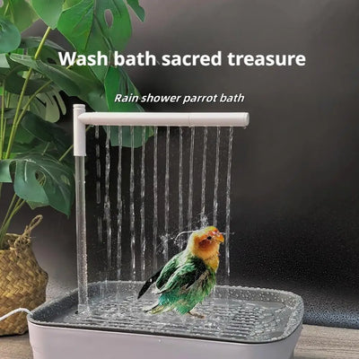 Parrot Bird Bath Tub Automatic Pet Circulating Water Bathtub USB Electric Large Bird Bathtub Shower Fountain Pet Supplies