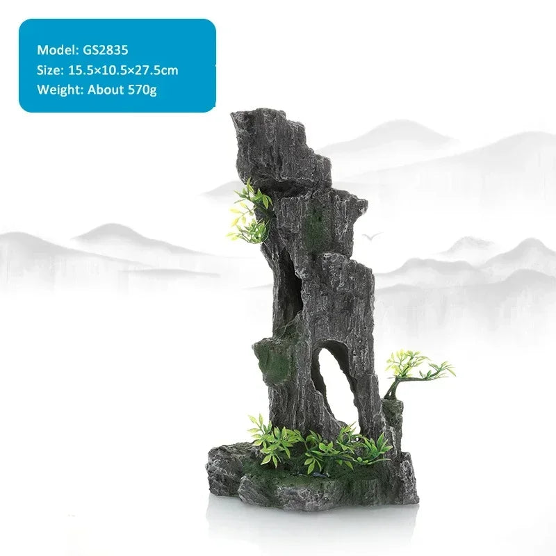 Aquarium Landscape Rockery Decoration Various Fish Tank Decorations Landscaping Decor Resin Ornaments Aquariums Accessories