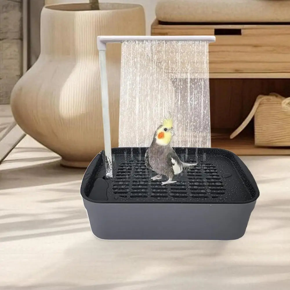Parrot Bird Bath Tub Automatic Pet Circulating Water Bathtub USB Electric Large Bird Bathtub Shower Fountain Pet Supplies
